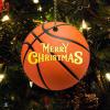 Christmas Ornament Merry Christmas Basketball Christmas Ornament Keepsake Kids Boys Basketball Player Gifts Christmas Tree Ceramic Ornament Decoration Gifts Keepsake for Family Xmas Ornament 3" view 1