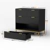 Anmytek Black Dresser for Bedroom, 3 Drawer Dresser with Spacious Storage Modern Wood Chest of Drawers for Bedroom Living Room Chest of Drawers for Hallway H0073 view 3