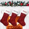AtiMing Personalized Christmas Stockings Sequin Family of 6 Large Red Blue Green Gold Silver Sparkly Custom Christmas Stockings with Names Customized Stockings for Xmas Fireplace Decorations view 2