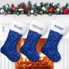 AtiMing Personalized Christmas Stockings Sequin Family of 6 Large Red Blue Green Gold Silver Sparkly Custom Christmas Stockings with Names Customized Stockings for Xmas Fireplace Decorations view 3