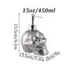 GHQYP Vintage Ceramic Soap Dispenser Skull Shaped Lotion Dispenser Leak Proof Fillable Liquid Pump Soap Pump 15oz/450ml view 2