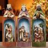 3PCS Three Wise Men Nativity Set,Christmas Nativity Collection Resin Crafts,Three Kings Figurine Roman Kings Nativity Set,Resin Craft Religious Decoration Nativity Scene,Abstract Art Sculpture view 2