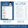DISTINCTIVS Winter Holiday Party Games Emoji Picture Guessing and Fact or Flake Winter Trivia 2 Game Bundle for Kids - 25 Dual Sided Cards view 3