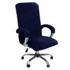 DKSLIPGO Velvet Office Chair Covers - Universal Swivel & Gaming Chair Covers (Large, Navy) view 1