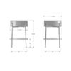 Amisco Clovis 26.75 in. Counter Stool - Off White Faux Leather/Black Metal view 3