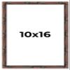 10x16 Frame Brown Bamboo with Dark Coffee/Walnut Finish | Solid Wood Picture Frame Width 0.75 Inches | Interior Depth 0.5 Inches | Complete with UV Acrylic, Foam Board Backing & Hanging Hardware view 1