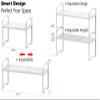 Jojocross Expandable Shelf for Cabinet Organizer Adjustable Stackable Spice Rack at Kitchen and Bathroom More, Counter Countertop Cupboard Organization Pantry Storage(MEDIUM/3PACKS/WHITE) view 3