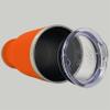 LaserGram 14oz Vacuum Insulated Pilsner Mug, Musical Notes, Personalized Engraving Included (Orange) view 2