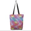 New York XPress 2-in-1,Portable and Push-Rolling Tote Bag/Rolling Tote with Wheels and Handle/Raibow-Tie-Dye Shopping Tote Bag view 2