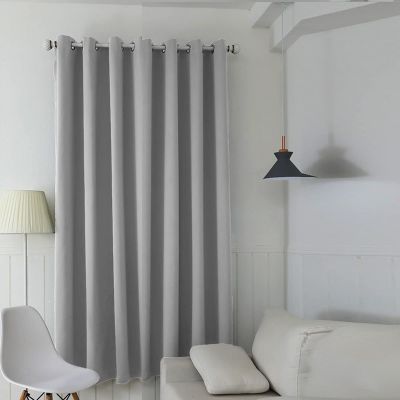 A.Monamour Blackout Room Darkening Thermal Insulated Curtain with Grommets Window Drapes for Bedroom Living Room Kitchen Caf Cabinet Curtain Door Curtain 1 Panel Light Grey