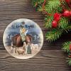 Christmas Ornament Local Legends Designs Ornament Xmas Present Birth of Jesus Christmas Ceramic Ornament Keepsake Funny Christmas Hanging Tree Decor Ornament view 2