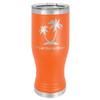 LaserGram 14oz Vacuum Insulated Pilsner Mug, Palm Trees, Personalized Engraving Included (Orange) view 1