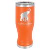 LaserGram 14oz Vacuum Insulated Pilsner Mug, Indian Elephant, Personalized Engraving Included (Orange) view 1
