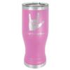 LaserGram 14oz Vacuum Insulated Pilsner Mug, Sign Language I Love You, Personalized Engraving Included (Light Purple) view 1