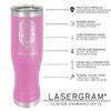 LaserGram 14oz Vacuum Insulated Pilsner Mug, Sign Language I Love You, Personalized Engraving Included (Light Purple) view 4