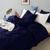 All Star Linen King Size Duvet Cover Ultra Soft Breathable 1 Piece Bedding Navy Blue Duvet Cover King (90 x 106) Set with Zipper Closure 1 Duvet Cover view 1