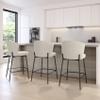 Amisco Camilla 27.25 in. Counter Stool - Cream Boucl Polyester/Black Metal view 2
