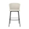 Amisco Camilla 27.25 in. Counter Stool - Cream Boucl Polyester/Black Metal view 4