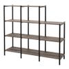 ClosetMaid 4-Tier Bookcase, 5 Shelves, Display Shelf for Living Room or Office, Industrial Black Metal and Wood, Weathered Gray view 1