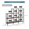 ClosetMaid 4-Tier Bookcase, 5 Shelves, Display Shelf for Living Room or Office, Industrial Black Metal and Wood, Weathered Gray view 3