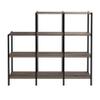 ClosetMaid 4-Tier Bookcase, 5 Shelves, Display Shelf for Living Room or Office, Industrial Black Metal and Wood, Weathered Gray view 4