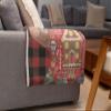 Custom Gingerbread Man Blanket - Ships Next Day, Printed in USA - Fleece or Sherpa Sofa Throw, Soft Christmas Bedding, Holiday Home Decor, Customizable Family Throws (Sherpa 60x80) view 3