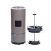 BruTrek by Planetary Design OVRLNDR Travel Coffee French Press, 24 fl.oz, Double Wall Insulated, Patented Removable Bottom, Locking No Spill Lid, On The Go Coffee Brewing (Storm Gray) view 2