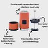 BruTrek by Planetary Design OVRLNDR Travel Coffee French Press, 24 fl.oz, Double Wall Insulated, Patented Removable Bottom, Locking No Spill Lid, On The Go Coffee Brewing (Storm Gray) view 4