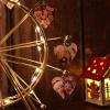 Spinning Ferris Wheel with Personalized 1-12 Heart Photo Custom Metal Desktop Picture Frame with LED Light for Home Dcor Christmas Birthday Gifts (Gold) view 2