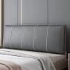 ZZYK Headboard Cushion Wall Pillow Technology Fabric Bed Backrest Pillow Wedge for Headboard Gap Reading Pillow Sofa Bunk Bed Home Lumbar Pad with Removable Cover,A,with headboard 63"/160cm view 2
