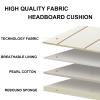 ZZYK Headboard Cushion Wall Pillow Technology Fabric Bed Backrest Pillow Wedge for Headboard Gap Reading Pillow Sofa Bunk Bed Home Lumbar Pad with Removable Cover,A,with headboard 63"/160cm view 3