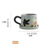 Coffee Mugs Ceramic Cup Literary Creative Light Luxury Coffee Cup European Mug Set Retro Ice Cracked Glaze Tea Cup Mug Set (Color : A) view 2