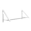 Anjuer Laundry Room Drying Rack Wall Mounted Clothes Hanger Folding Wall Coat Racks Aluminum Home Storage Organiser Space Savers White 2 Rakcs with Rod view 1