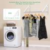 Anjuer Laundry Room Drying Rack Wall Mounted Clothes Hanger Folding Wall Coat Racks Aluminum Home Storage Organiser Space Savers White 2 Rakcs with Rod view 2