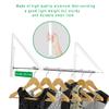 Anjuer Laundry Room Drying Rack Wall Mounted Clothes Hanger Folding Wall Coat Racks Aluminum Home Storage Organiser Space Savers White 2 Rakcs with Rod view 3