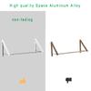 Anjuer Laundry Room Drying Rack Wall Mounted Clothes Hanger Folding Wall Coat Racks Aluminum Home Storage Organiser Space Savers White 2 Rakcs with Rod view 4