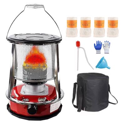 Xrdbfd Kerosene Stove Heater for Indoor Use, Universal Kerosene Stove Burner, Camping Oil Paraffin Heater, Mobile Kerosene Heaters, 4.6/6L,4.6Lred
