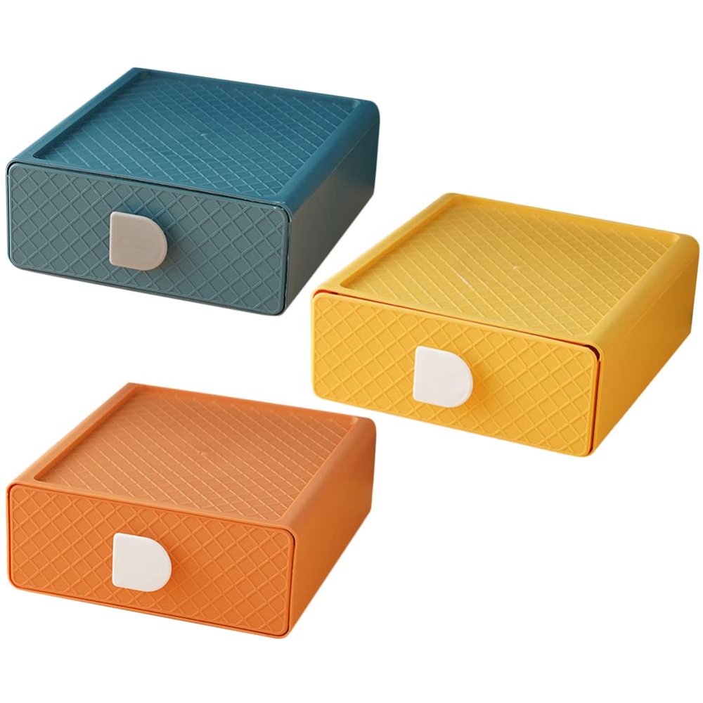 3pcs Drawer Storage Box Tabletop Makeup Organizer Office Case Versatile Storage Case Stationery Storage Container Jewelry Case Drawer Stationery Container Sundries Organizer