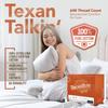 TEXAS LINEN CO. Luxury Egyptian Cotton King Stripe Sheet Set, 600 Thread Count Extra Long Staple 4 PC Set, King White Damask Sheets, Soft, Cooling Sateen Weave Sheets Upto 18 in Deep Pocket view 2
