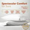 TEXAS LINEN CO. Luxury Egyptian Cotton King Stripe Sheet Set, 600 Thread Count Extra Long Staple 4 PC Set, King White Damask Sheets, Soft, Cooling Sateen Weave Sheets Upto 18 in Deep Pocket view 3
