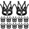 12 Pieces Crown Cake Topper Mini Baby Crown Tiny Queen Crown Small Princess Headpiece Cake Decoration for Women Lady Girl Bridal Wedding Royal Themed Baby Shower Decor Birthday Party (Black) view 1