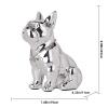 9in French Bulldog Statue, Bulldog Sculpture Decor, Resin Dog Animal Sculpture with Silver Necklace Animal Statues for Home Decor for Room, TV Stand, Bedroom, Shelves, and Desktop (9in,Silver) view 4
