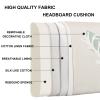 ZZYK Modern Upholstered Headboard Cotton and Linen Fabric Wedge Headboard Pillow Anti-Collision Cushions Soft Case Lumbar Support Backrest with Removable Cover,B,No headboard Full 47.2" view 3