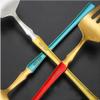 Christmas Flatware Sets with Unique Pattern Design, Gold Silverware Set for 10 , 40-Piece Stainless Steel Kitchen Utensil Set , Tableware Cutlery Set for Home and Restaurant Wedding Gifts view 2