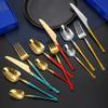 Christmas Flatware Sets with Unique Pattern Design, Gold Silverware Set for 10 , 40-Piece Stainless Steel Kitchen Utensil Set , Tableware Cutlery Set for Home and Restaurant Wedding Gifts view 4