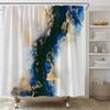 AMFD Blue Marble Shower Curtain Modern Abstract Texture Gold Luxury Marbling Fabric Bathroom Decor Curtains Set Include Hooks,(47" Wx70 H) view 4