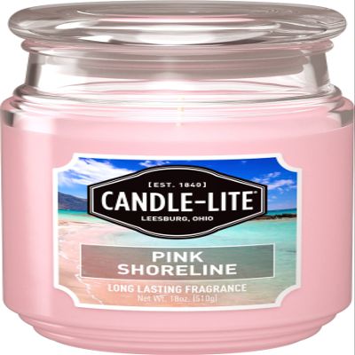 Candle-Lite Everyday Aromatherapy Candle Pink Shoreline Scented, 18 oz