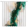 AMFD Green Marble Shower Curtain Modern Abstract Texture Gold Luxury Marbling Fabric Bathroom Decor Curtains Set Include Hooks,47" WX70 H view 1