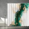 AMFD Green Marble Shower Curtain Modern Abstract Texture Gold Luxury Marbling Fabric Bathroom Decor Curtains Set Include Hooks,47" WX70 H view 2