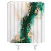 AMFD Green Marble Shower Curtain Modern Abstract Texture Gold Luxury Marbling Fabric Bathroom Decor Curtains Set Include Hooks,47" WX70 H view 3
